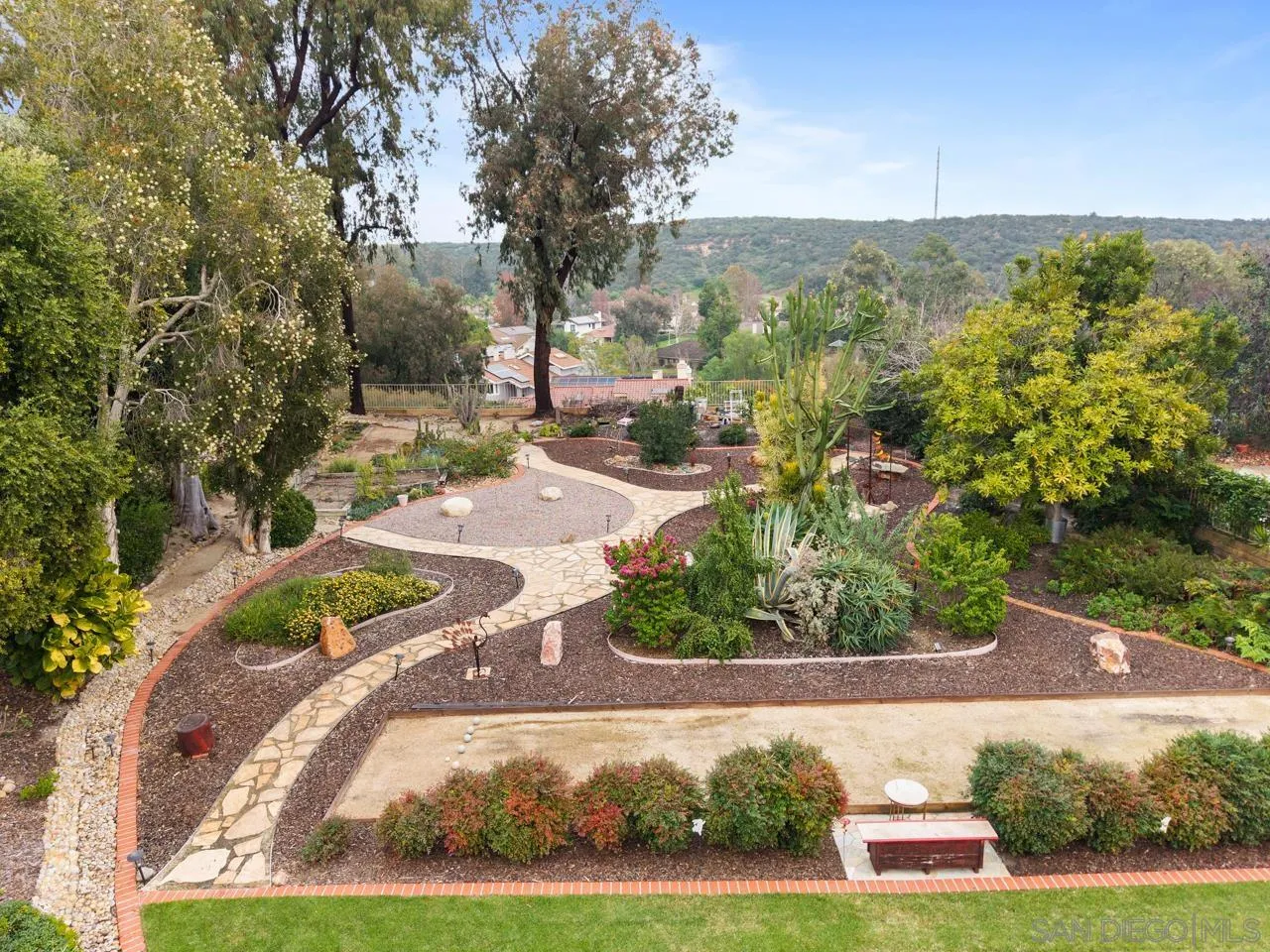 10235 Rue Chamberry San Diego, CA 92131 - Photo 62 of 72 an aerial view of a house with garden space and street view