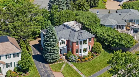 an aerial view of multiple house
