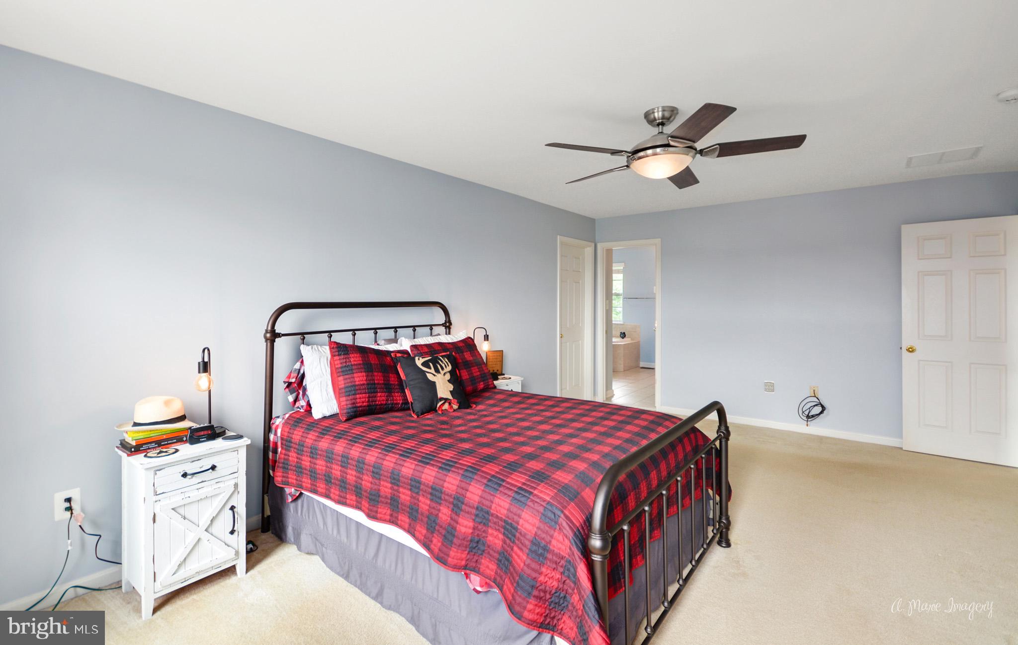 3904 Calico Circle Point of Rocks, MD 21777 - Photo 29 of 52 a bedroom with a bed and a chandelier