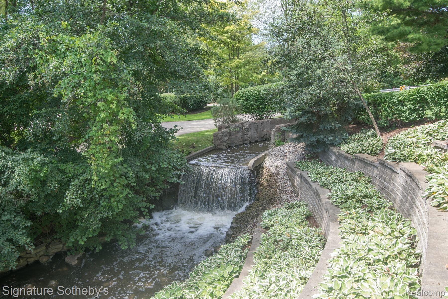 172 Chesterfield Road Bloomfield Hills, MI 48304 - Photo 72 of 98 031_42.jpg Waterfall on west side of property - Beautiful setting