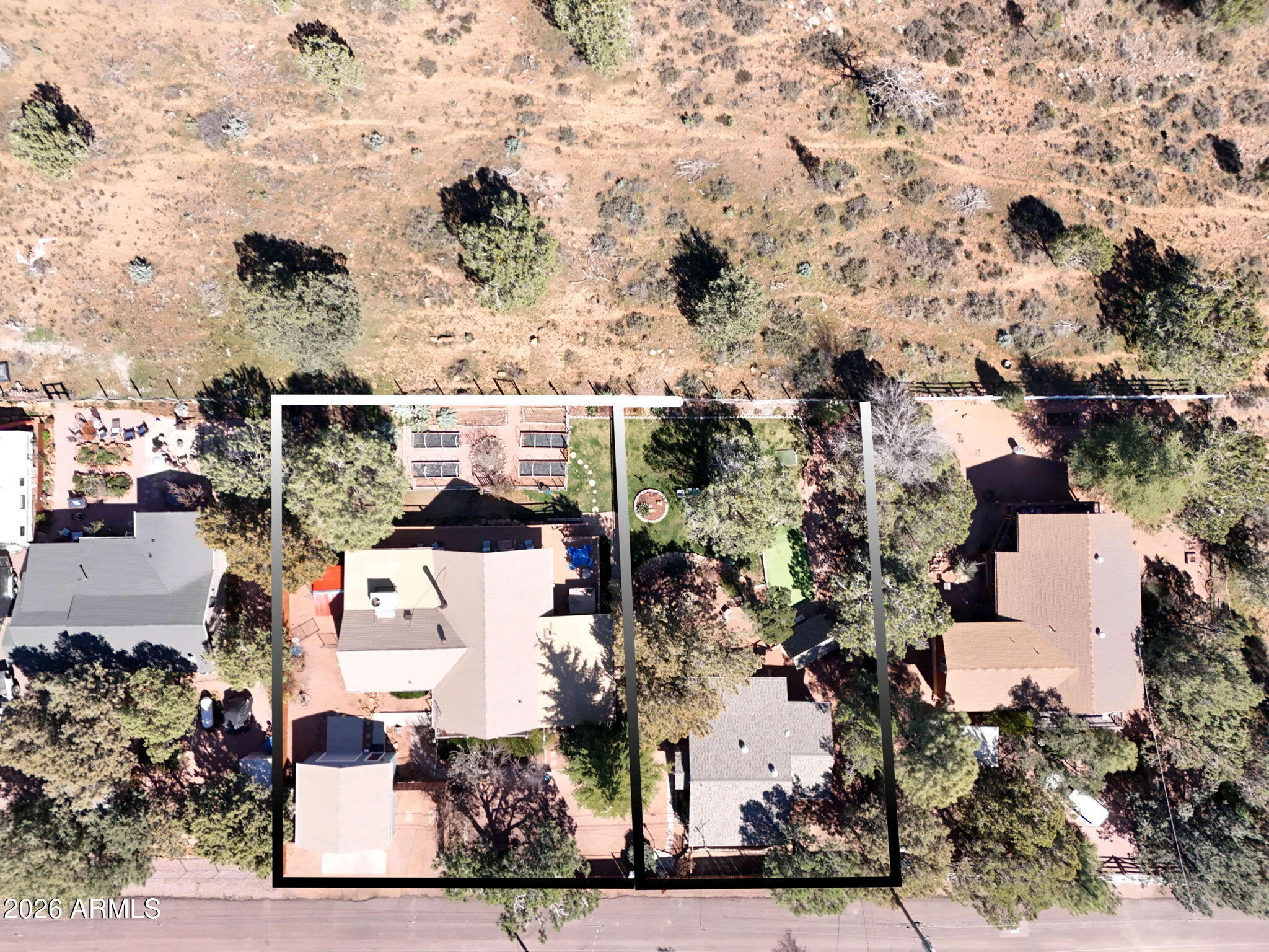 8071 Vista Del Norte Payson, AZ 85541 - Photo 2 of 27 an aerial view of a city with lots of residential buildings