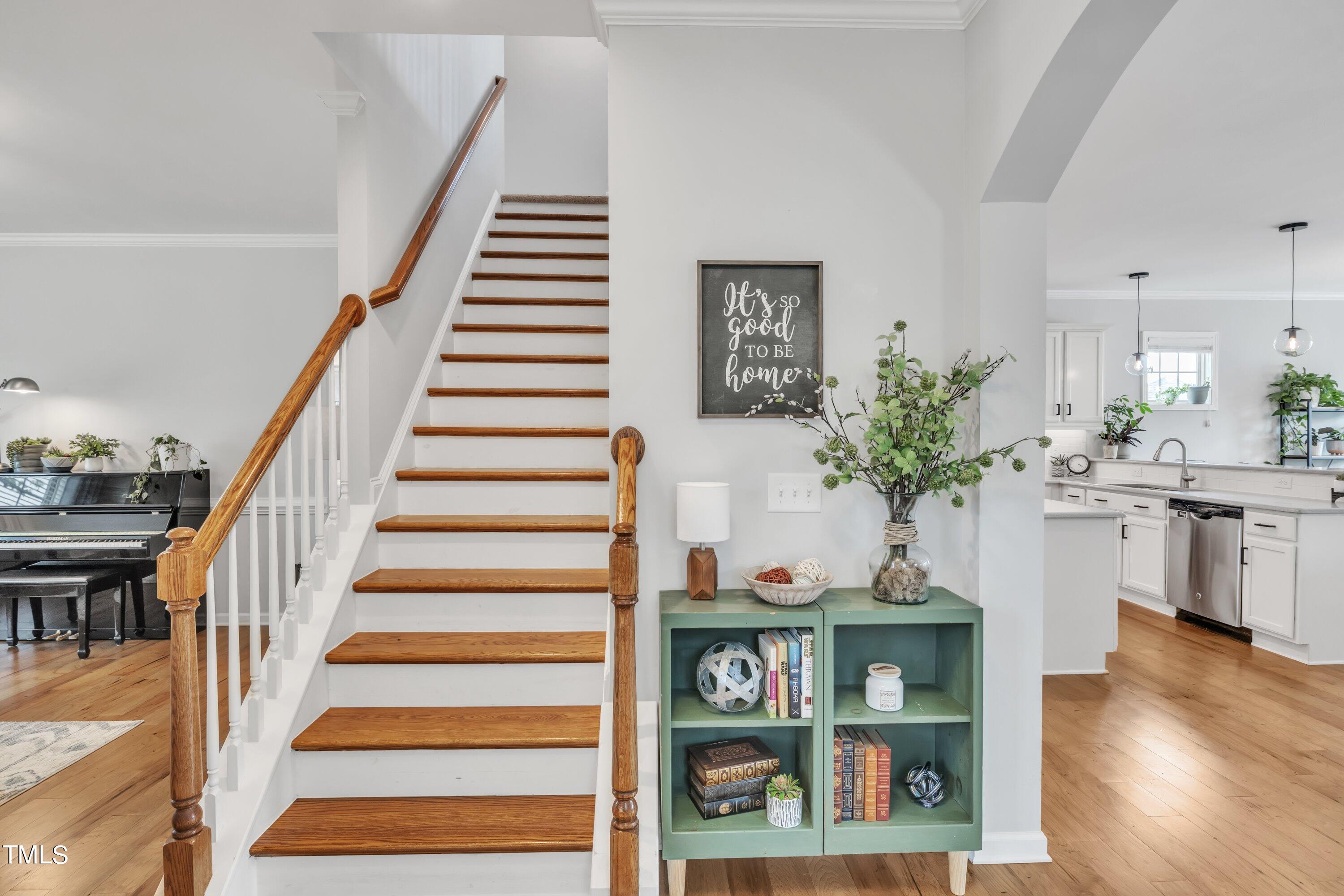 844 Wildflower Ridge Road Wake Forest, NC 27587 - Photo 6 of 66 a view of entryway and hall with wooden floor