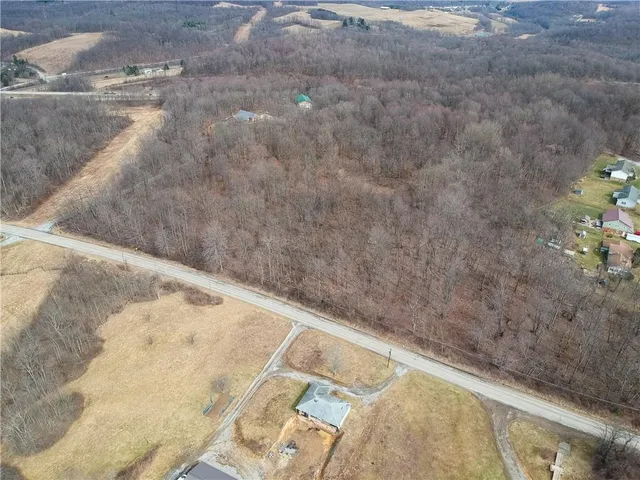 a view of a dry yard with a mountain