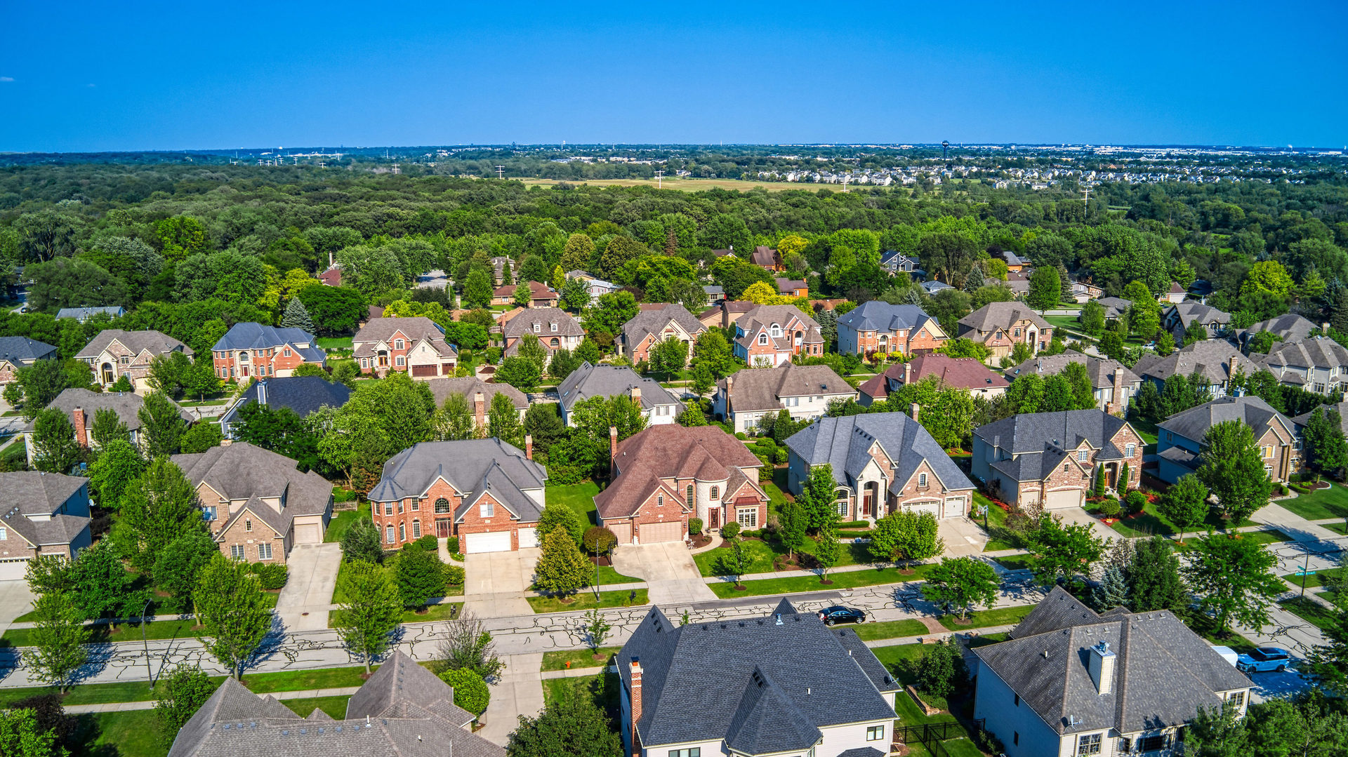 3416 Frankstowne Drive Naperville, IL 60565 - Photo 4 of 41 an aerial view of residential houses with outdoor space and trees