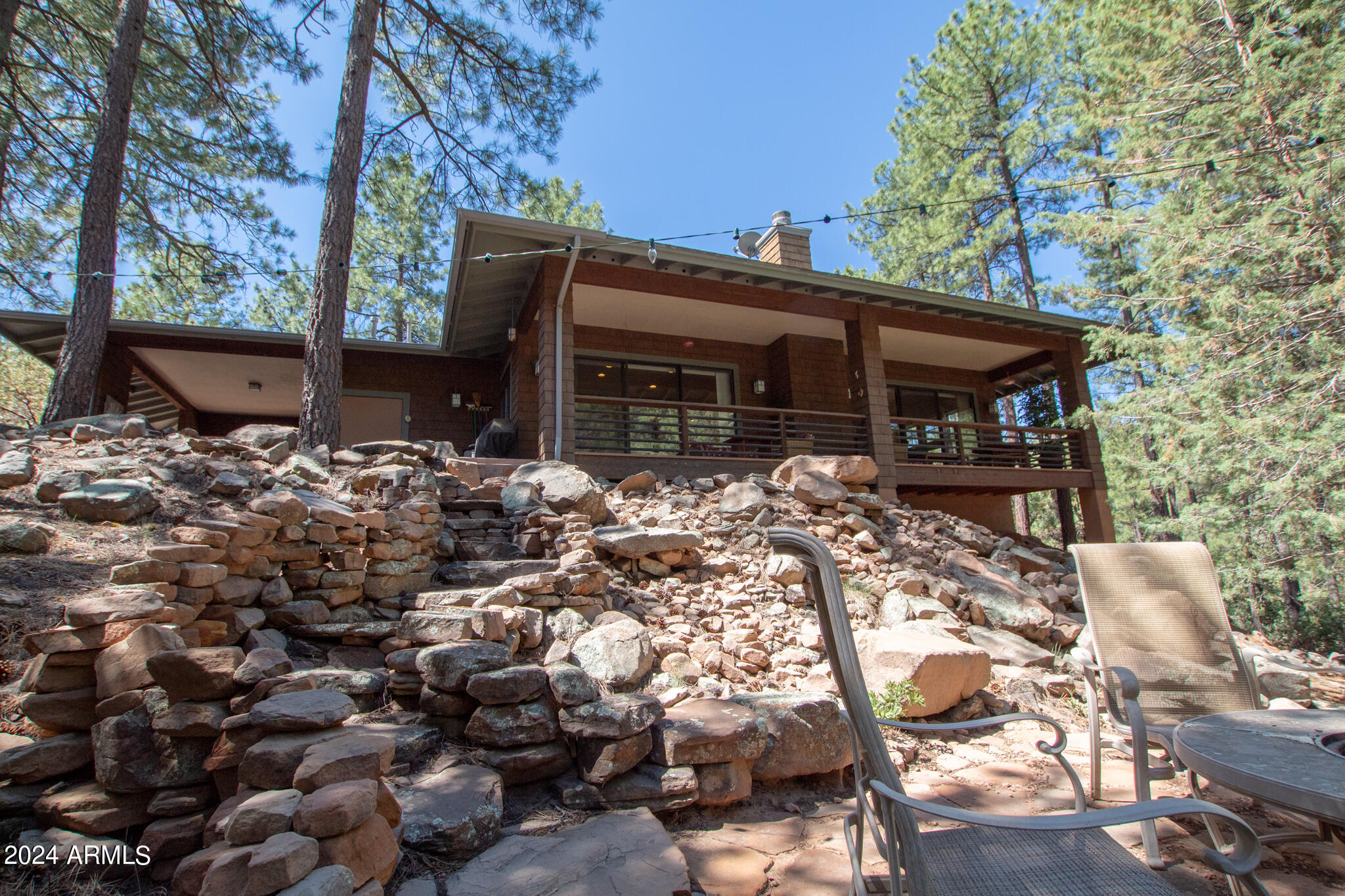 4533 Sundown Lane Pine, AZ 85544 - Photo 13 of 38 Fire Pit Down a Rock Path