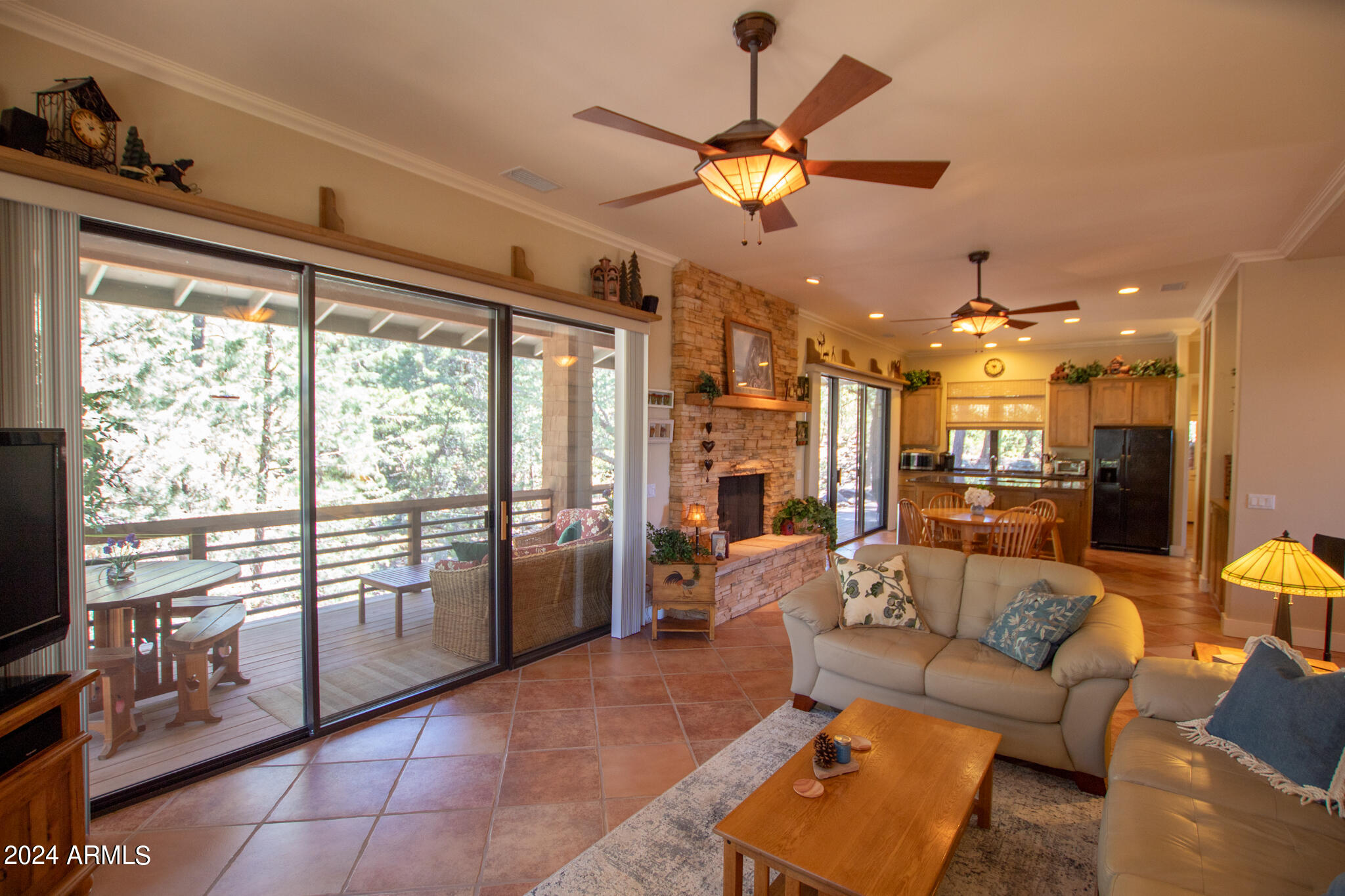 4533 Sundown Lane Pine, AZ 85544 - Photo 26 of 38 Living Room Flows into the Kitchen Area