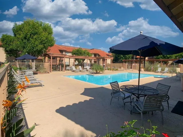 an outdoor space with patio