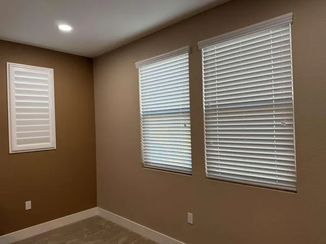 a close up view of racks on the wall