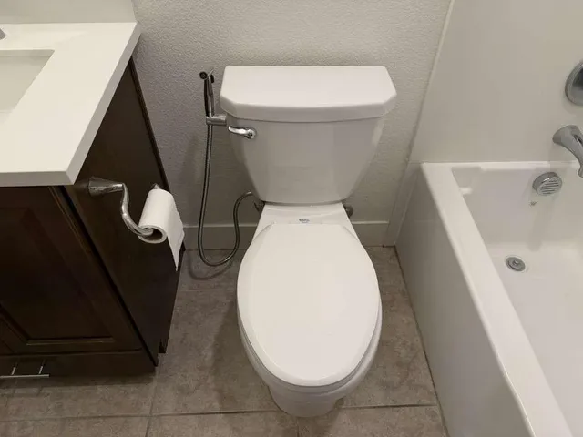 a house view with a garden space