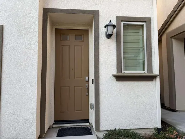 a wall with a sign on it