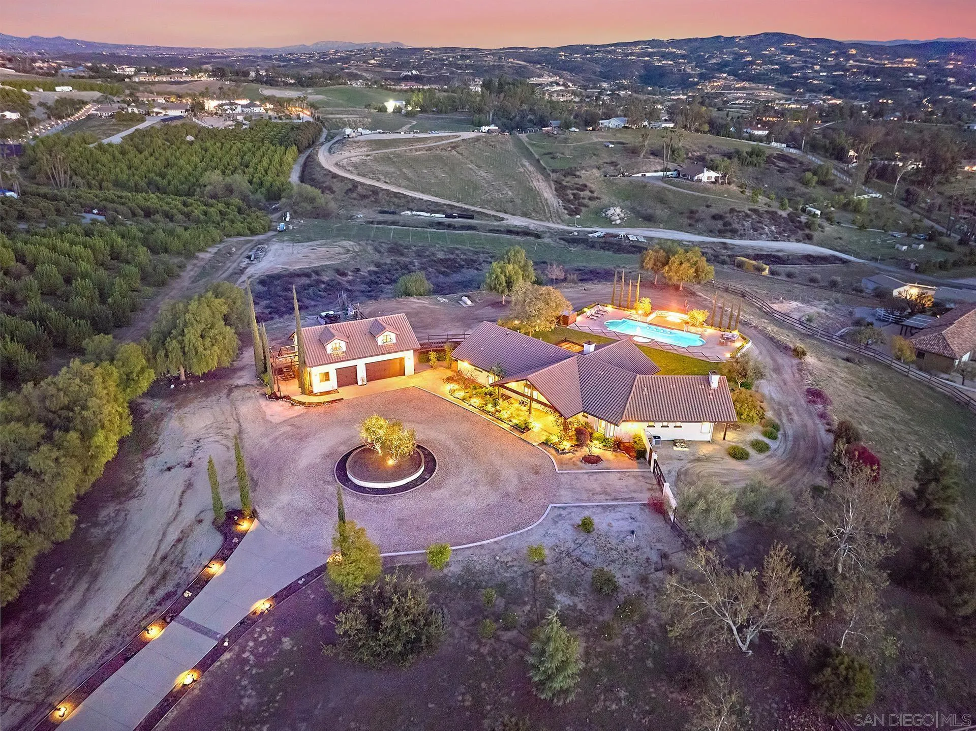 38408 Mesa Road Temecula, CA 92592 - Photo 2 of 57 an aerial view of a house with a swimming pool yard and outdoor seating