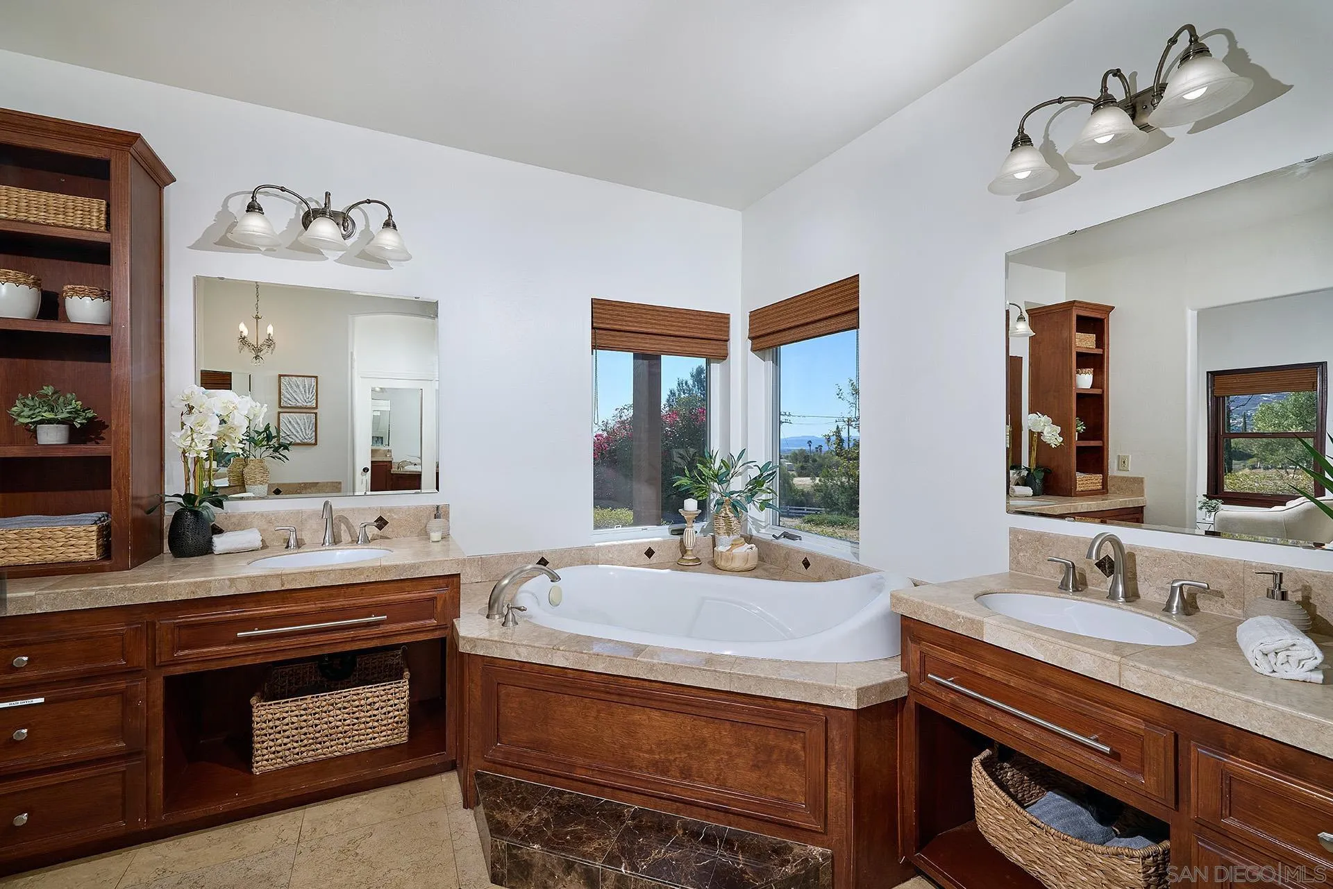 38408 Mesa Road Temecula, CA 92592 - Photo 23 of 57 a bathroom with a sink double vanity and a mirror