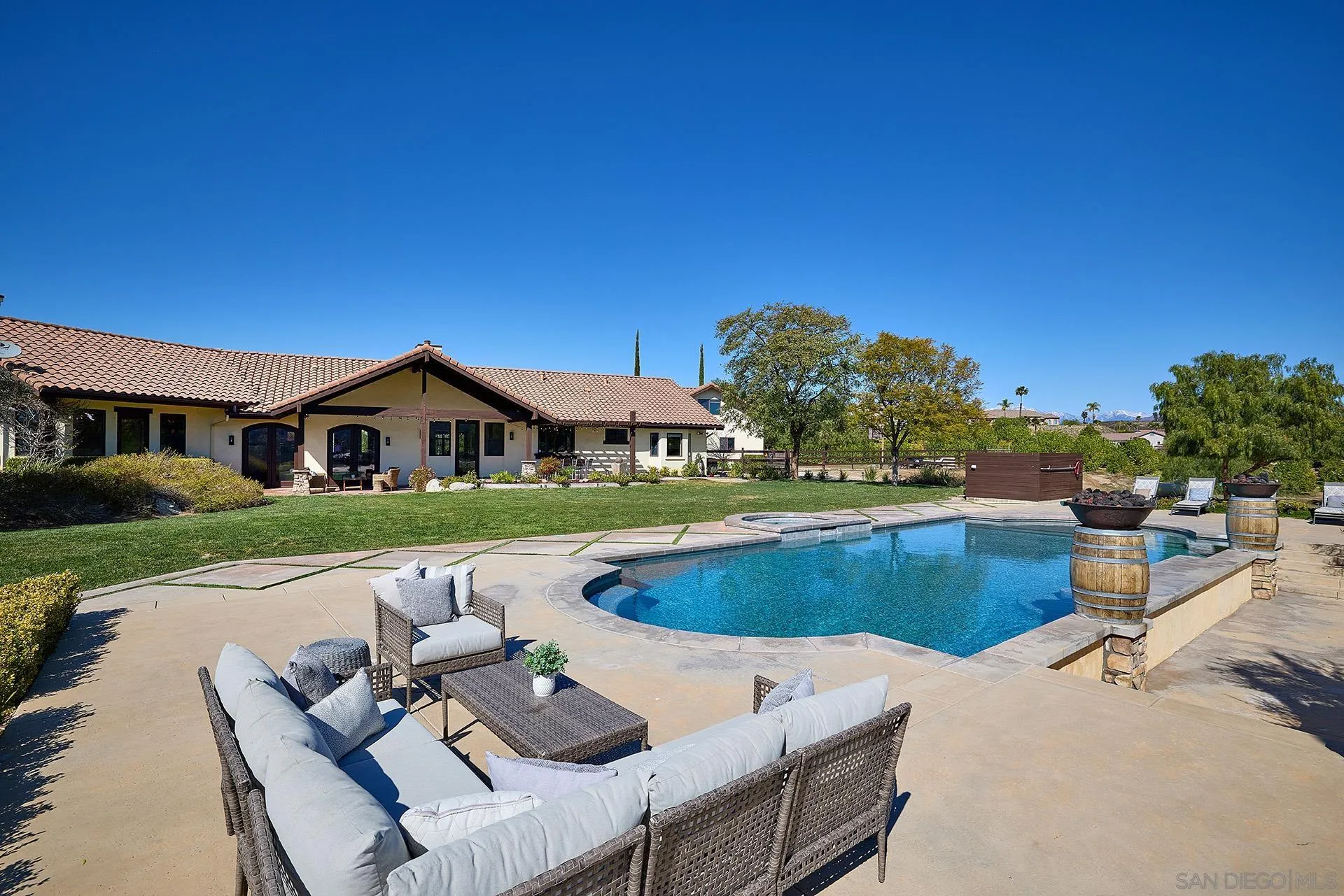 38408 Mesa Road Temecula, CA 92592 - Photo 47 of 57 a view of house with outdoor space and swimming pool