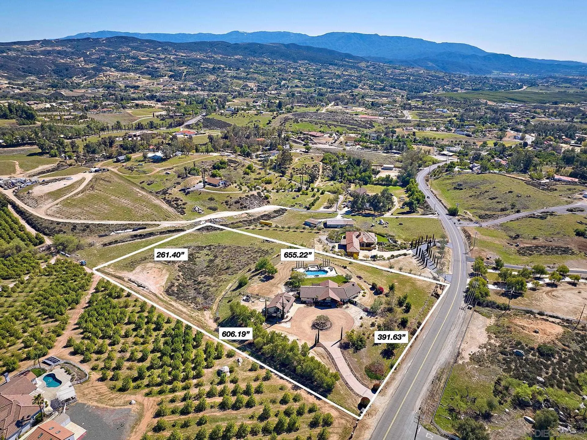 38408 Mesa Road Temecula, CA 92592 - Photo 56 of 57 an aerial view of residential houses and city view
