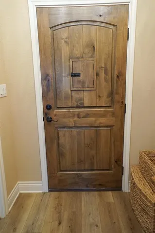 a view of a door