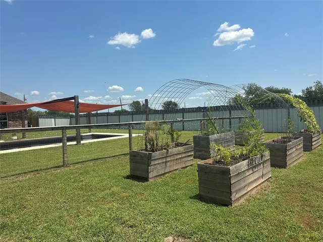 a view of a terrace with sitting area