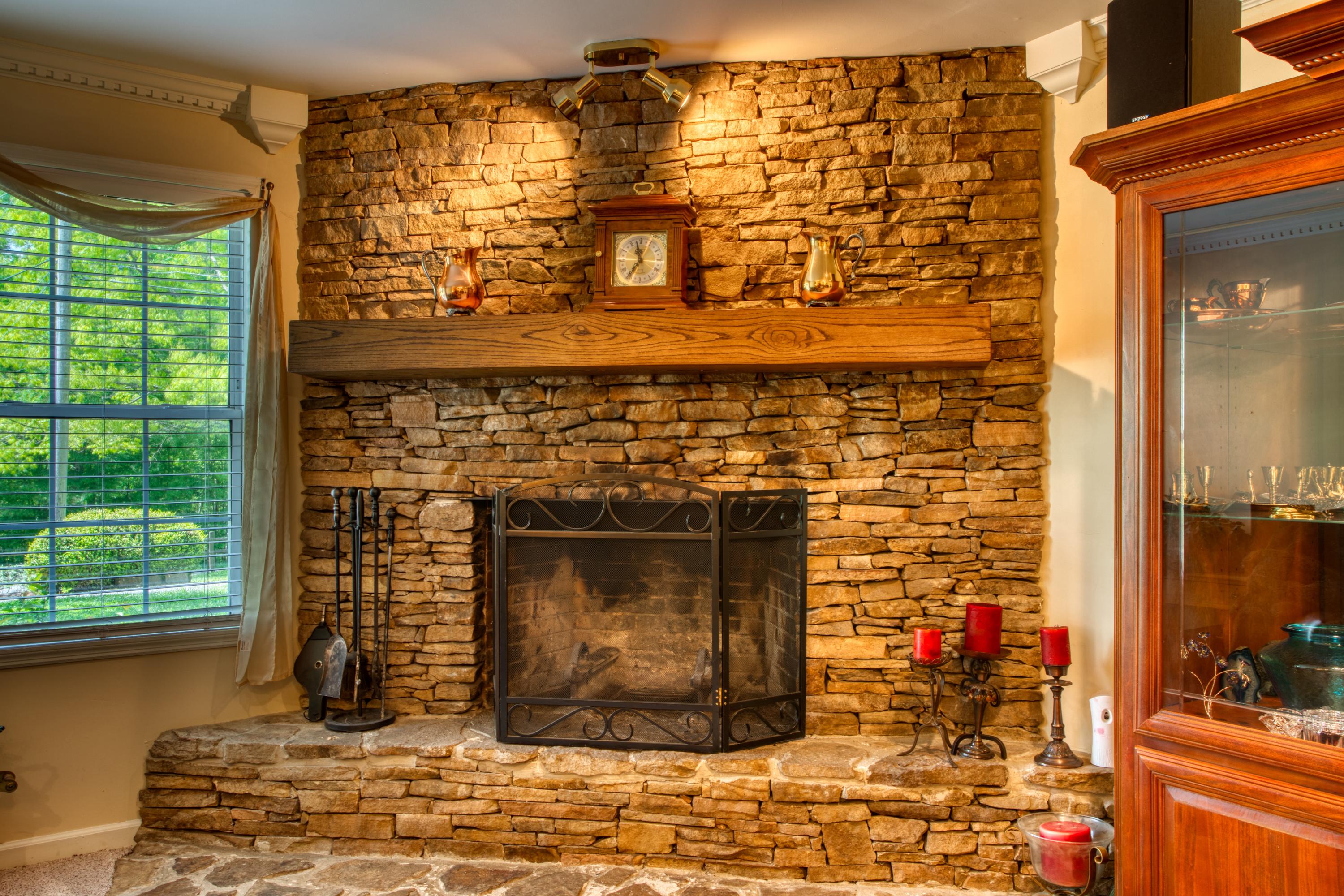Stone Fireplace