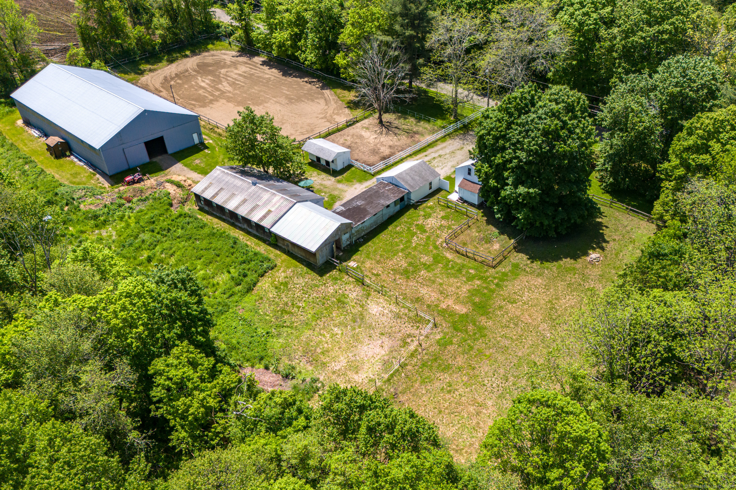 402 Perrin Road Woodstock, CT 06281 - Photo 38 of 40 an aerial view of a house with swimming pool