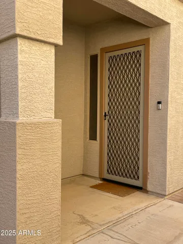 a view of front door