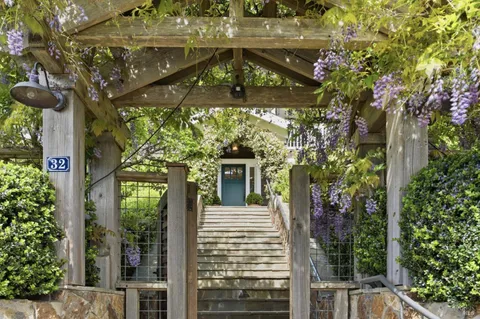 a front view of a house