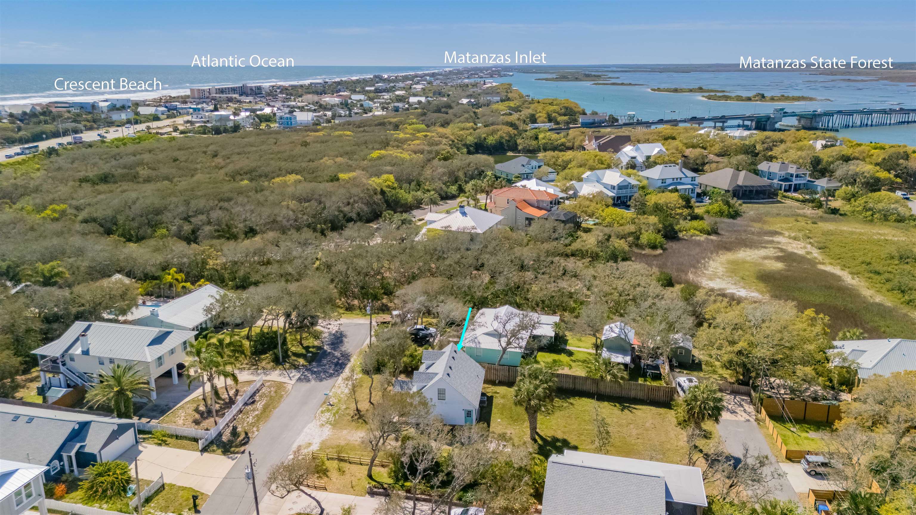 6659 Brevard Street St. Augustine, FL 32080 - Photo 13 of 27 an aerial view of multiple house with yard