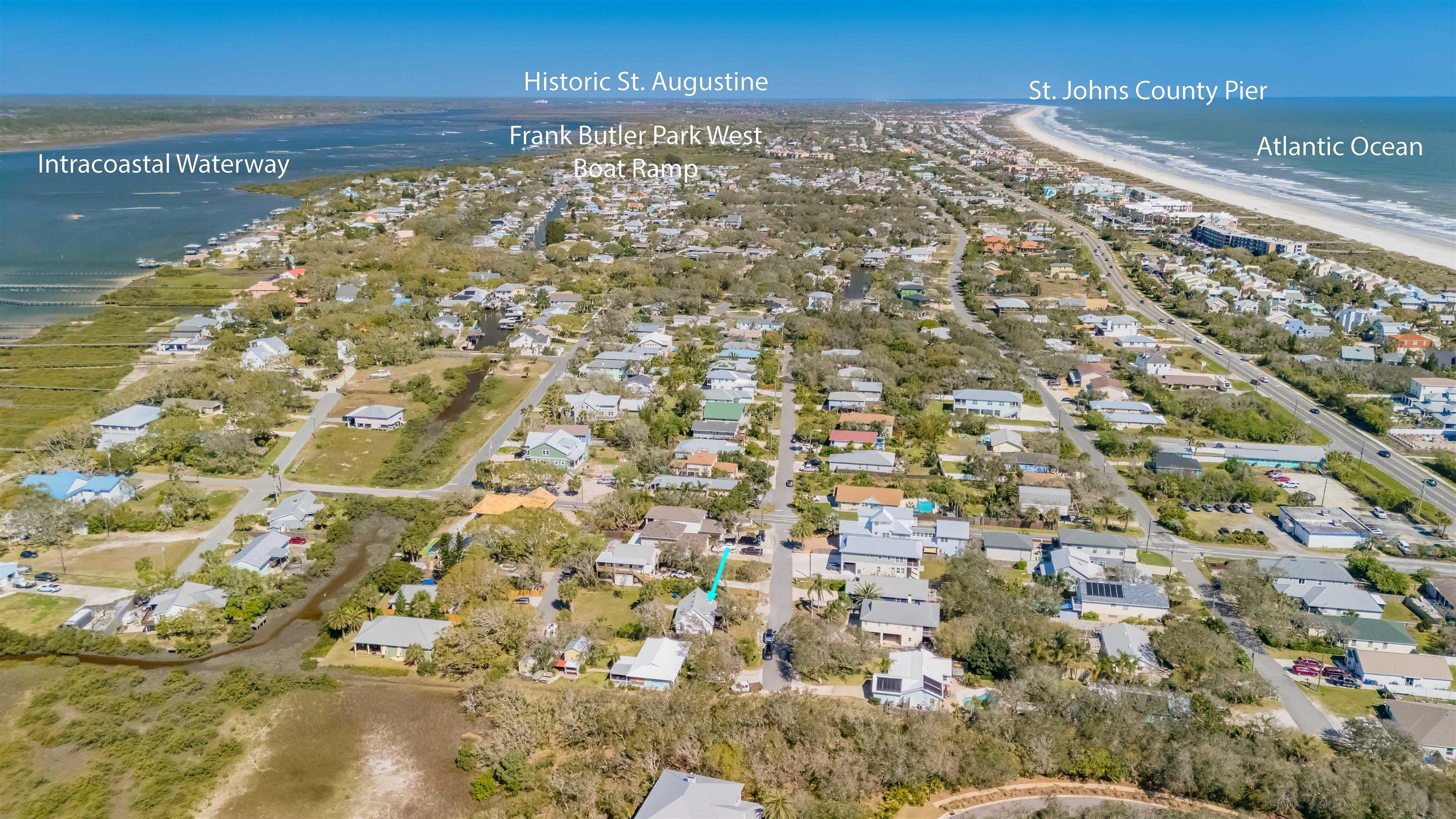 6659 Brevard Street St. Augustine, FL 32080 - Photo 16 of 27 a view of a city with an ocean view
