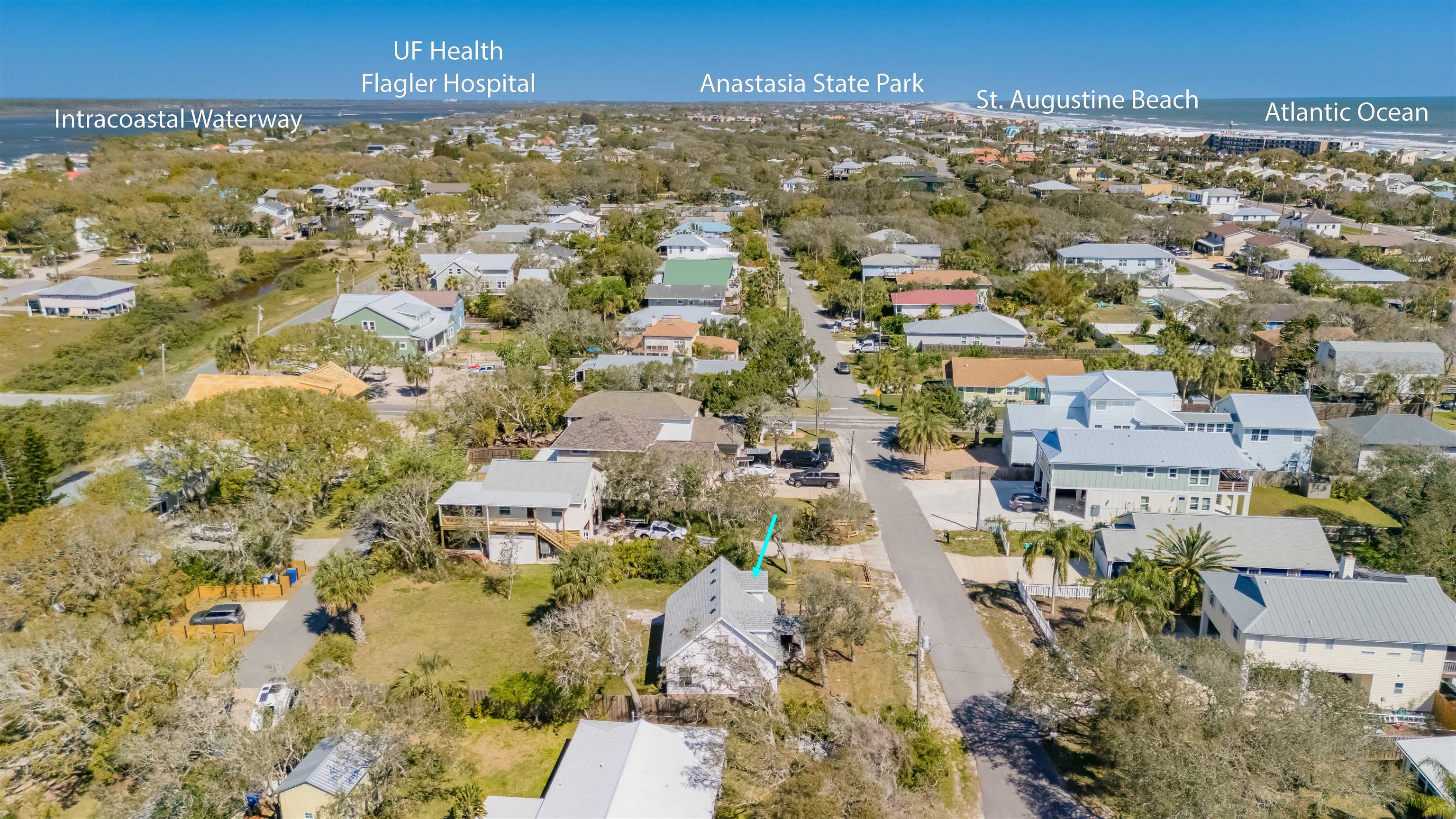 6659 Brevard Street St. Augustine, FL 32080 - Photo 10 of 27 an aerial view of residential building and parking space