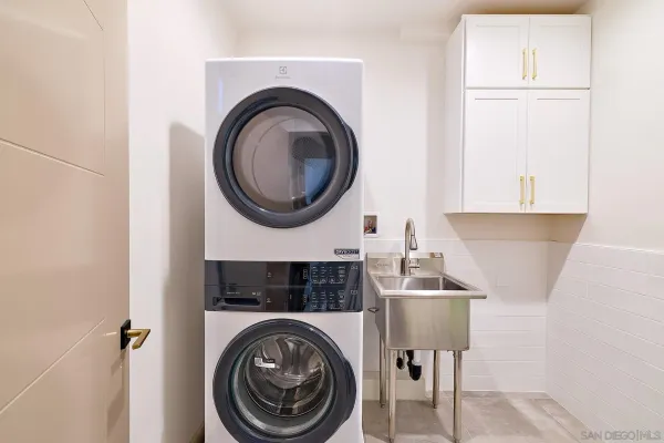 a room with storage and utility