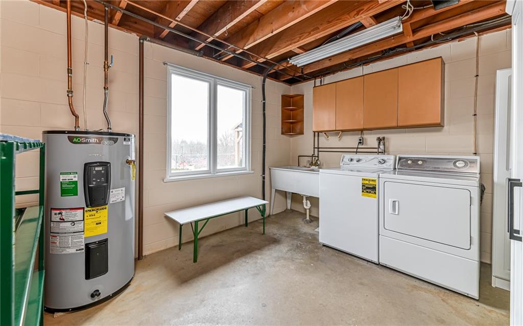 830 Hartzell School Road New Brighton, PA 15066 - Photo 21 of 31 a utility room with dryer and washer