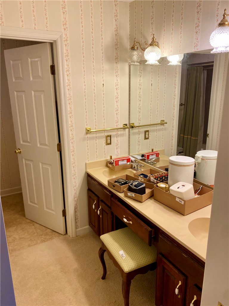 2026 Cardinal Park Drive Anderson, SC 29621 - Photo 29 of 41 This bathroom features dual sinks and ample vanity space, offering both functionality and comfort.