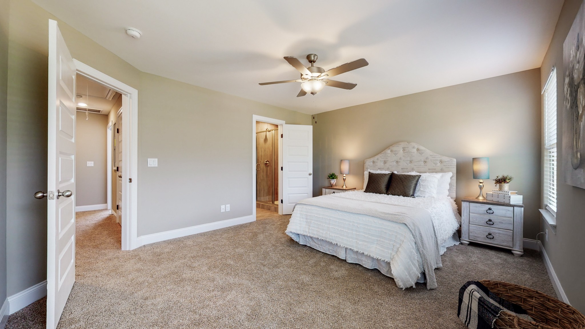 555 Gresham Lane, Unit 7C Murfreesboro, TN 37128 - Photo 11 of 19 a bedroom with a bed and a chandelier