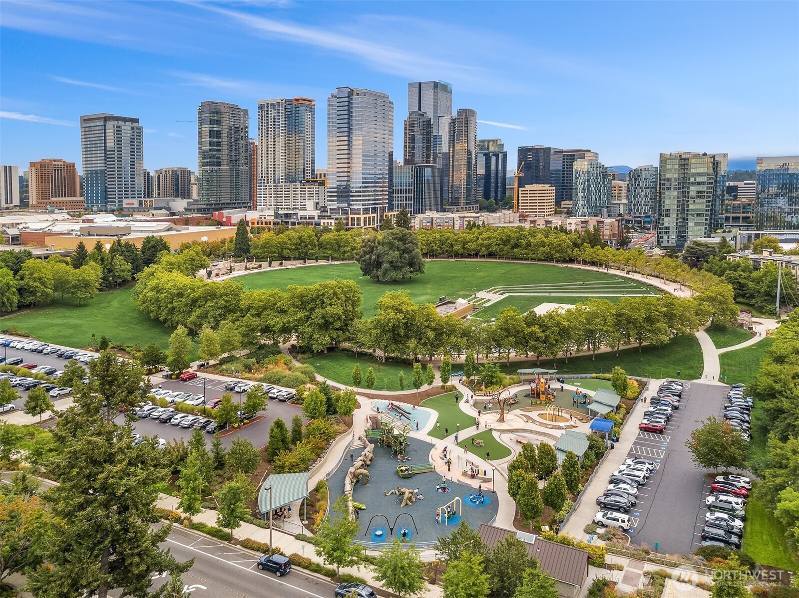 379 100th Avenue Northeast, Unit A Bellevue, WA 98004 - Photo 35 of 38 a view of a city with tall buildings