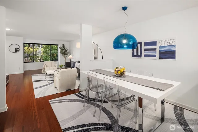 a living room with furniture and window