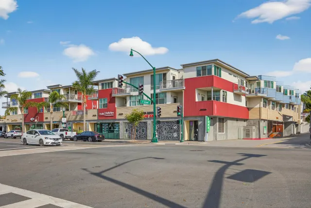 an aerial view of a city
