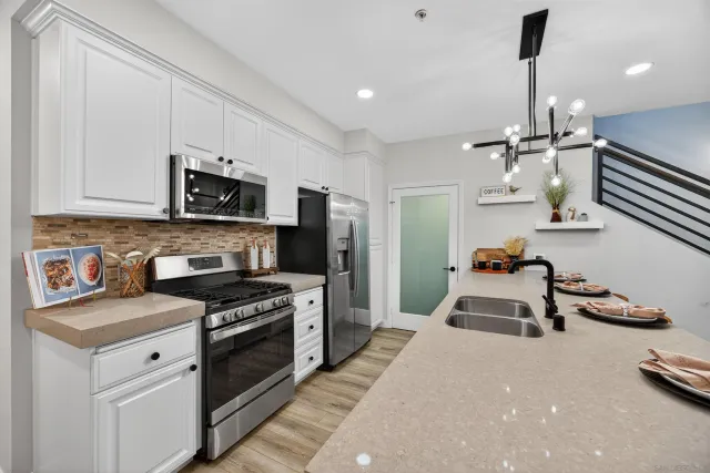 a table and chairs in a kitchen