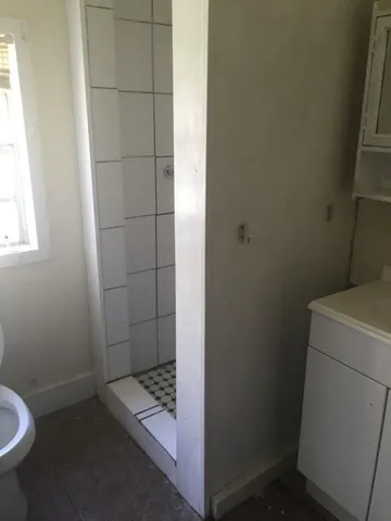 a bathroom with a toilet