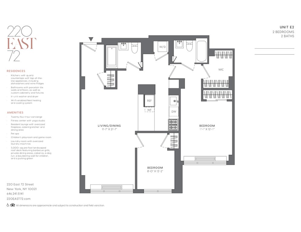 220 East 72nd Street, Unit 21E Manhattan, NY 10021 - Photo 2 of 2 a picture of a floor plan