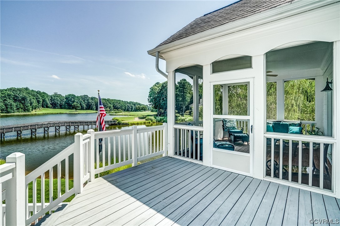 104 Longboat Williamsburg, VA 23188 - Photo 34 of 50 a view of a wooden deck with lake view