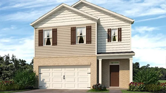 a front view of a house