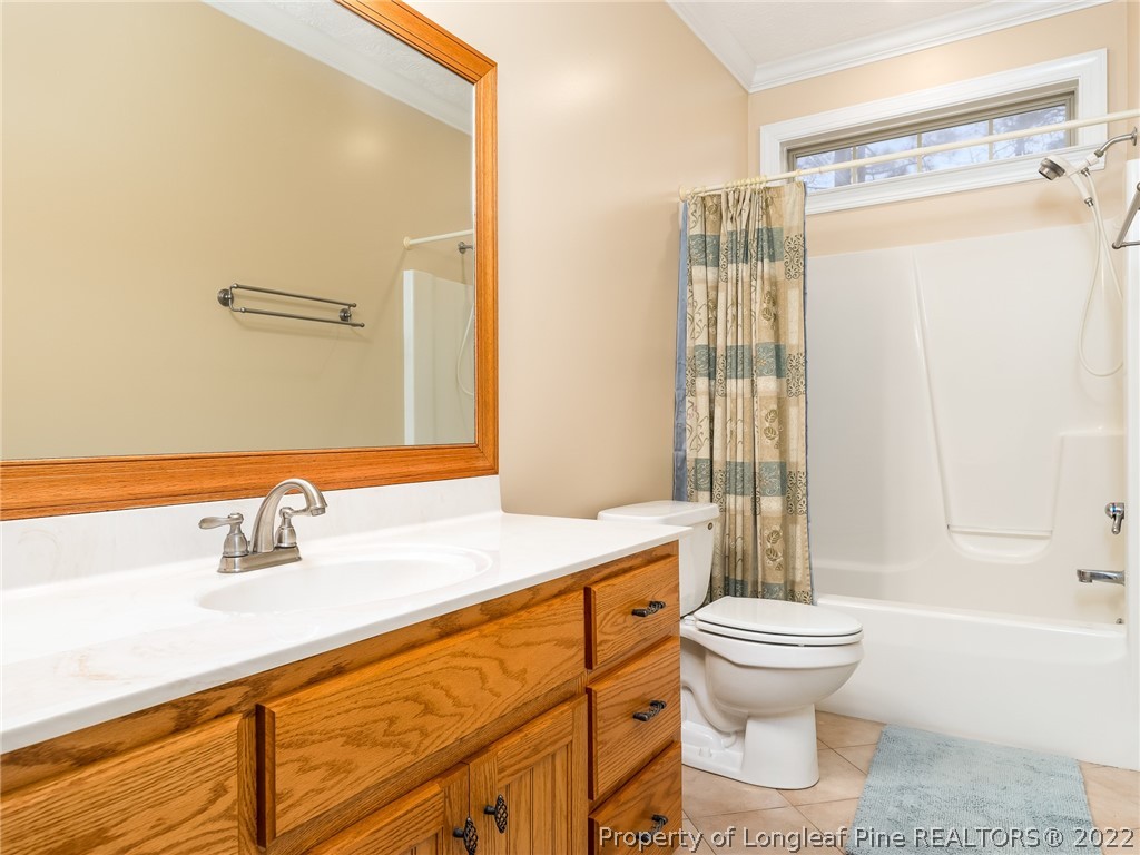 119 Myra Road Raeford, NC 28376 - Photo 35 of 43 a bathroom with a sink toilet and shower