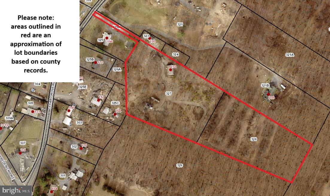 202 Cedar Grove Road Winchester, VA 22603 - Photo 21 of 21 Proposed Lot Boundaries Overview