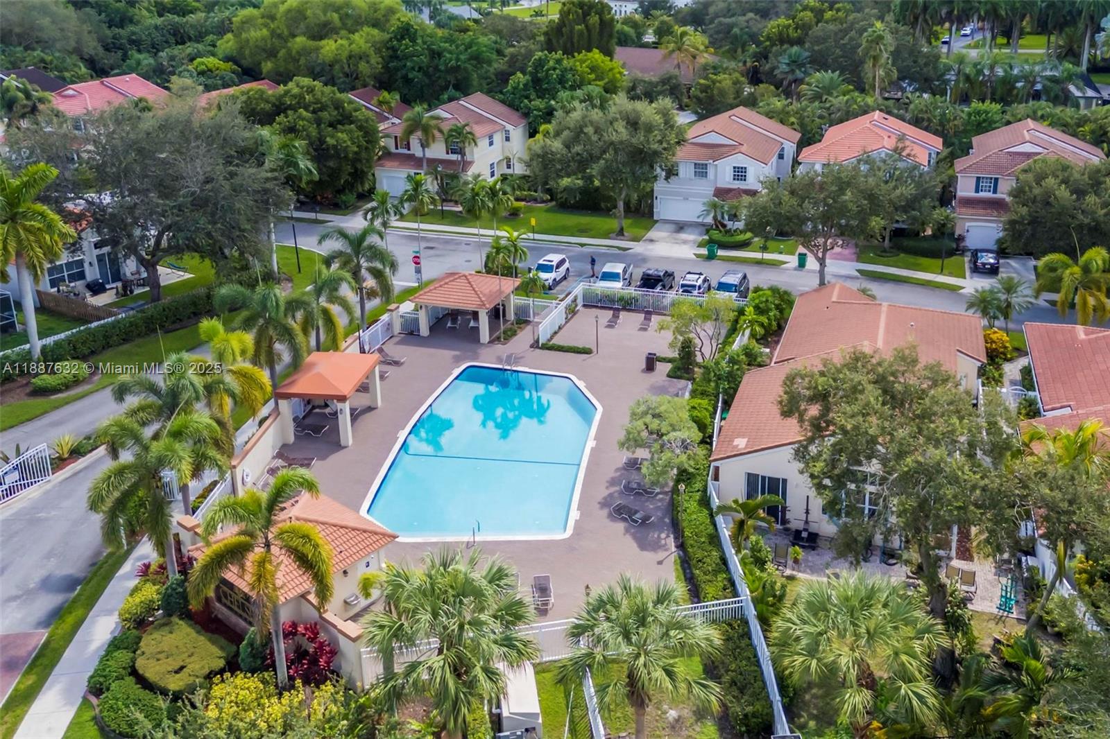 14836 Southwest 51st Street Davie, FL 33331 - Photo 32 of 34 an aerial view of house with yard swimming pool and outdoor seating