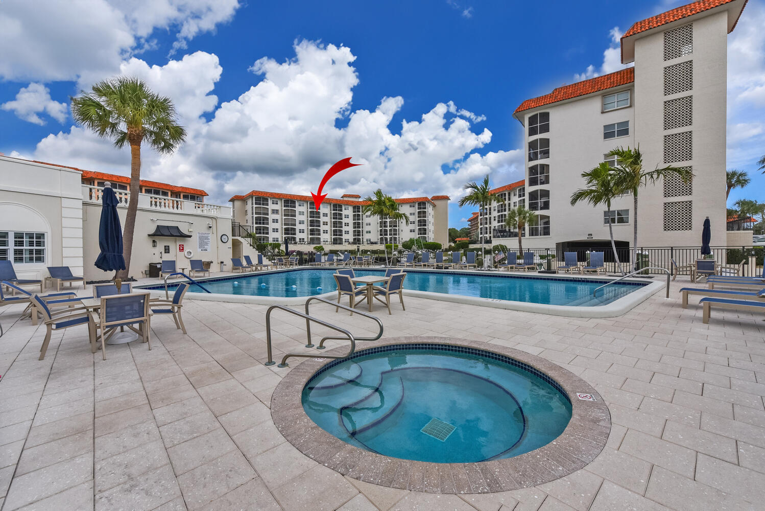 2871 North Ocean Boulevard, Unit F429 Boca Raton, FL 33431 - Photo 21 of 38 a view of a swimming pool with outdoor seating