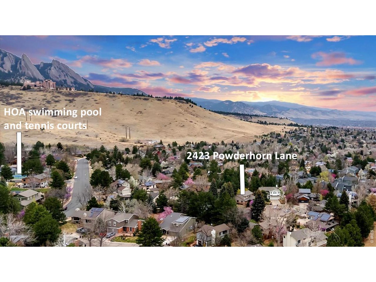 2423 Powderhorn Lane Boulder, CO 80305 - Photo 47 of 50 a view of a city with mountains in the background