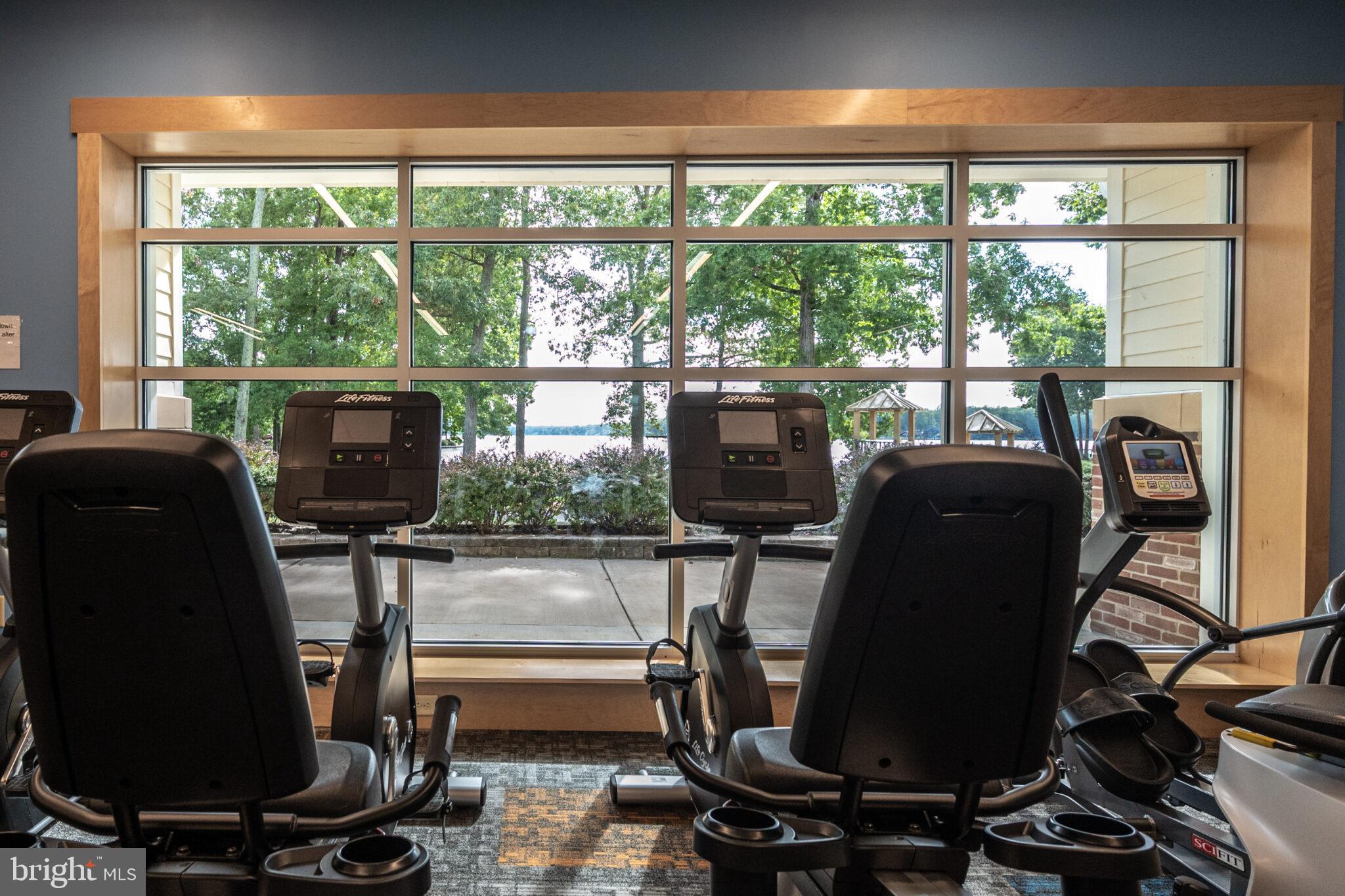 205 Monument Road Locust Grove, VA 22508 - Photo 41 of 49 a view of workspace with wooden floor windows and a flat screen tv