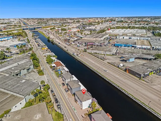 an aerial view of a city