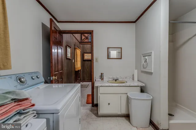 a house with trees in front of it