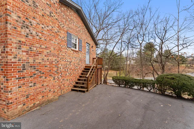 a view of a pathway with a parking space