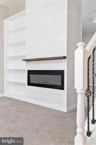a close view of fireplace
