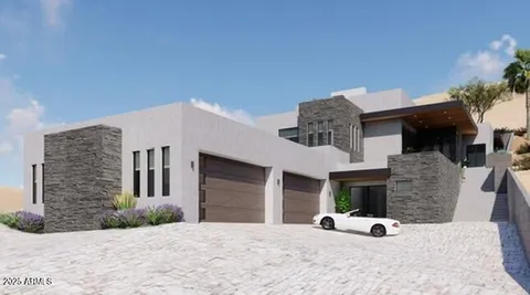 a view of a white building